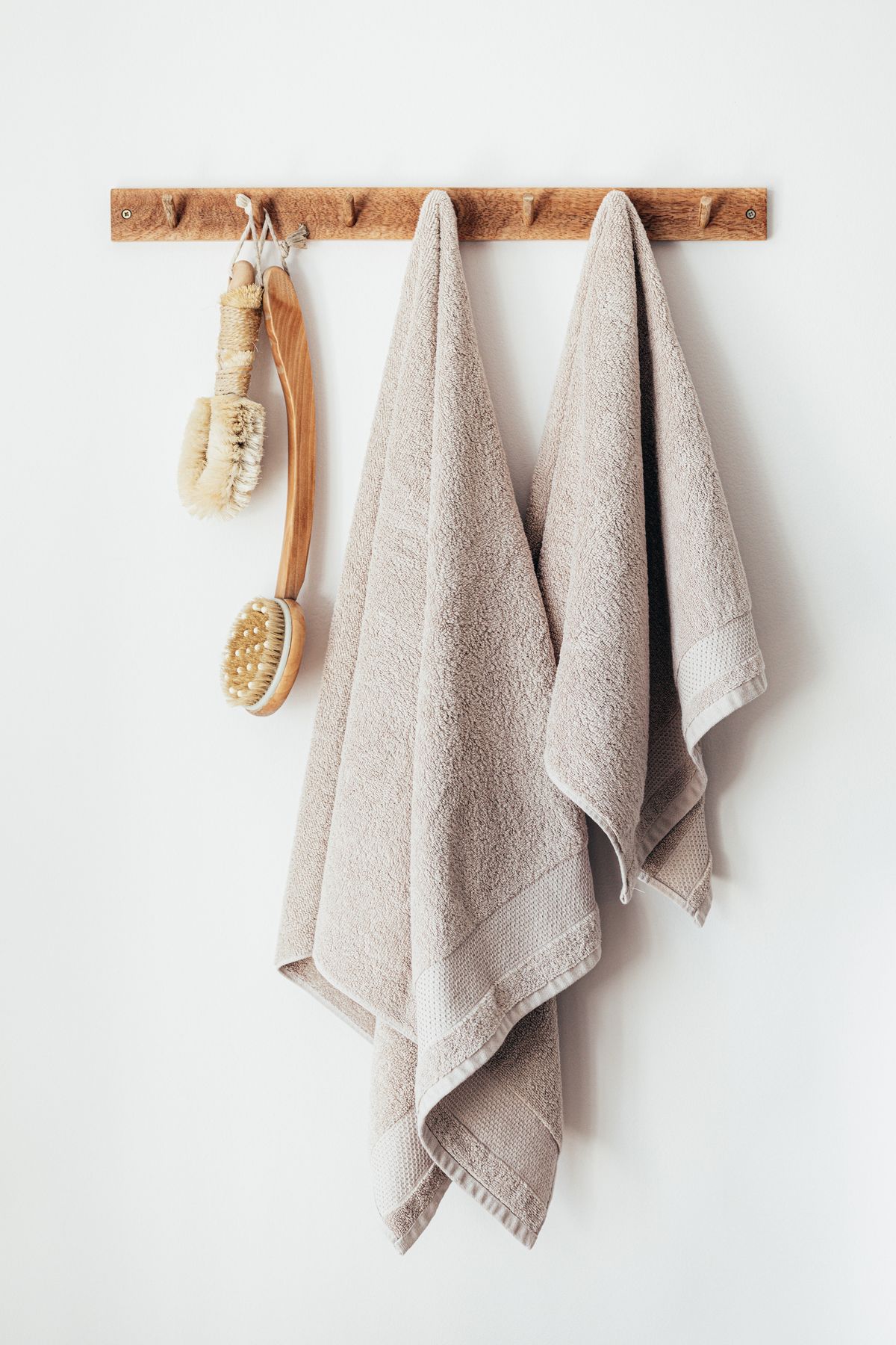 Cozy studio spa towels and tools